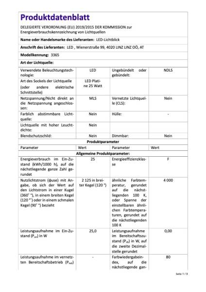 Led Platine 25W,neutral weiß, 3365